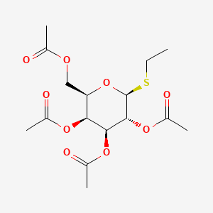 Chemical structure of Ethyl 2,3,4,6-tetra-O-acetyl-1-thio-beta-D-galactopyranoside