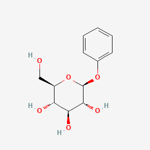 Chemical structure of phenyl beta-D-glucopyranoside