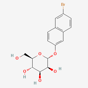 Chemical structure of 6-Bromo-2-naphthyl alpha-D-mannopyranoside
