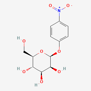 Chemical structure of p-nitrophenyl beta-D-mannopyranoside