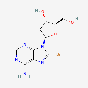 Chemical structure of 8-Bromo-2'-deoxyadenosine