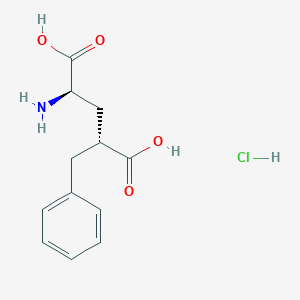 Chemical structure of (2R,4R)-2-Amino-4-benzylpentanedioicacidhydrochloride