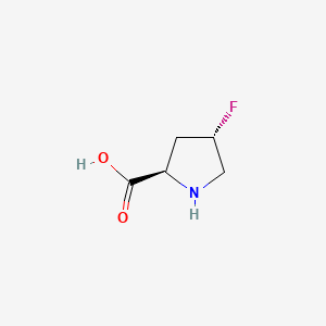 Chemical structure of (2R,4S)-4-Fluoropyrrolidine-2-carboxylic acid