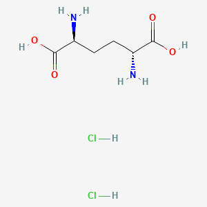 Chemical structure of (2R,5S)-2,5-Diaminohexanedioic acid dihydrochloride