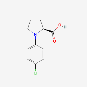 Chemical structure of L-Proline, 1-(4-chlorophenyl)-