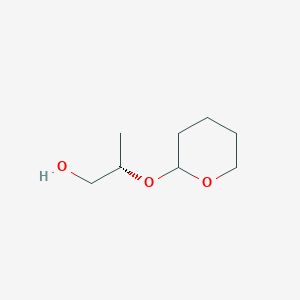 Chemical structure of (2S)-2-((Tetrahydro-2H-pyran-2-yl)oxy)propan-1-ol