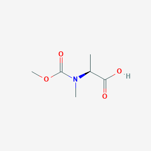 Chemical structure of (2S)-2-[(Methoxycarbonyl)(methyl)amino]propanoic acid