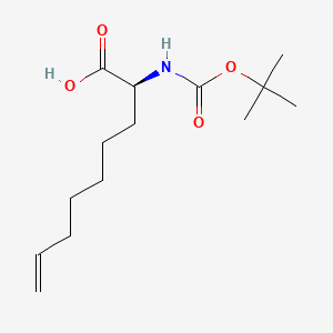 Chemical structure of (2S)-N-Boc-amino-non-8-enoic acid