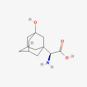 Chemical structure of 3-Hydroxy-1-adamantyl-D-glycine