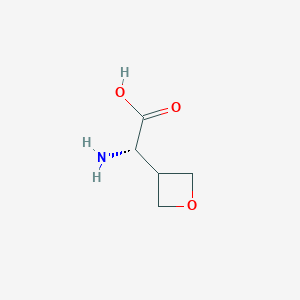 Chemical structure of (S)-2-Amino-2-(oxetan-3-yl)acetic acid