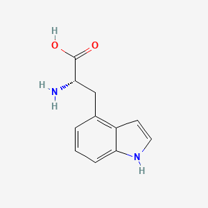 Chemical structure of (2S)-2-Amino-3-(1H-indol-4-yl)propanoic acid