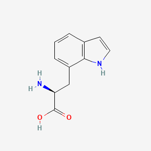 Chemical structure of (2S)-2-Amino-3-(1H-indol-7-yl)propanoic acid