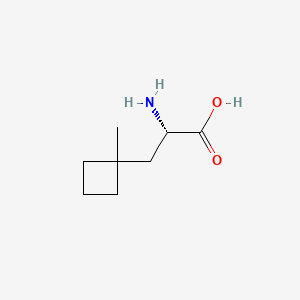 Chemical structure of (2S)-2-Amino-3-(1-methylcyclobutyl)propanoic acid
