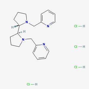 Chemical structure of (2S,2'S)-1,1'-Bis(pyridin-2-ylmethyl)-2,2'-bipyrrolidine hydrochloride