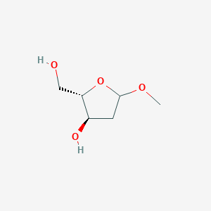 Chemical structure of (2S,3R)-2-(hydroxymethyl)-5-methoxytetrahydrofuran-3-ol