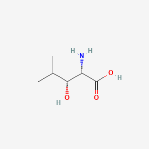 Chemical structure of 3-Hydroxyleucine