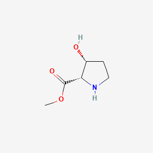 Chemical structure of Methyl (3R)-3-hydroxy-L-prolinate
