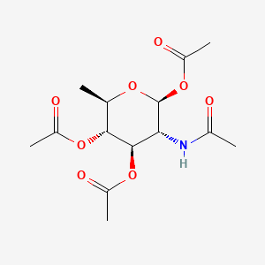 Chemical structure of 2-Acetamido-1,3,4-tri-O-acetyl-2-deoxy-beta-D-quinovose