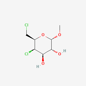 Chemical structure of Methyl 4,6-dichloro-4,6-dideoxy-alpha-galactopyranoside