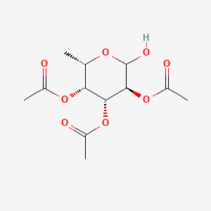 Chemical structure of (2S,3R,4R,5S)-5-hydroxy-1-oxohexane-2,3,4-triyl triacetate