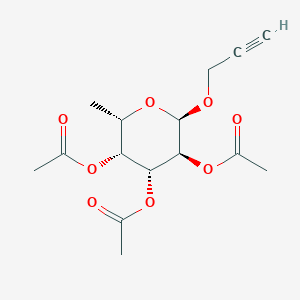 Chemical structure of Propargyl 2,3,4-tri-O-acetyl-alpha-L-fucopyranoside