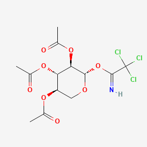 Chemical structure of 2,3,4-Tri-O-acetyl-beta-D-xylopyranosyl trichloroacetimidate
