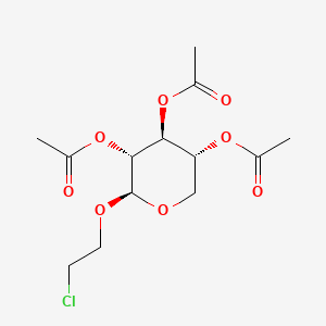 Chemical structure of 2-Chloroethyl 2,3,4-tri-O-acetyl-beta-D-xylopyranoside