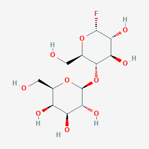Chemical structure of (2S,3R,4S,5R,6R)-2-(((2R,3S,4R,5R,6R)-6-fluoro-4,5-dihydroxy-2-(hydroxymethyl)tetrahydro-2H-pyran-3-yl)oxy)-6-(hydroxymethyl)tetrahydro-2H-pyran-3,4,5-triol