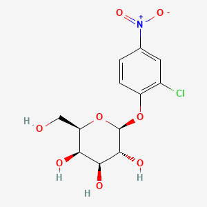 Chemical structure of 2-Chloro-4-nitrophenyl-beta-D-galactopyranoside