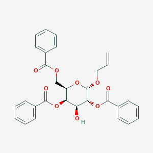 Chemical structure of Allyl 2,4,6-Tri-O-benzoyl-alpha-D-galactopyranoside