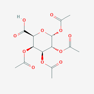 Chemical structure of 1,2,3,4-Tetra-o-acetyl-alpha-d-galacturonic acid