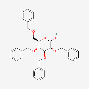 Chemical structure of 2,3,4,6-Tetrakis-O-(phenylmethyl)-alpha-D-glucopyranose