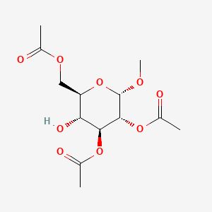 Chemical structure of Methyl 2,3,6-Tri-O-acetyl-alpha-D-glucopyranoside