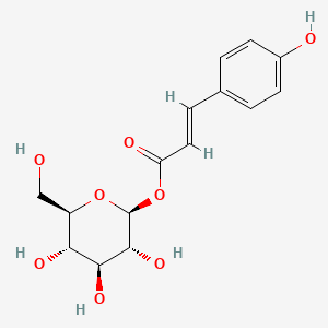 Chemical structure of 1-o-p-Coumaroyl-beta-d-glucose