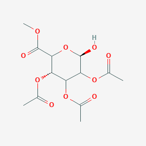 Chemical structure of 2,3,4-Tri-O-acetyl-A-D-glucuronic acid methyl ester