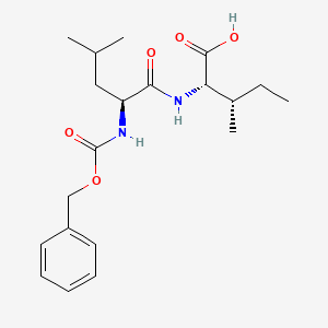 Chemical structure of N-(N-((Phenylmethoxy)carbonyl)-L-leucyl)-L-isoleucine