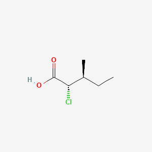 Chemical structure of (2S,3S)-2-Chloro-3-methylvaleric Acid