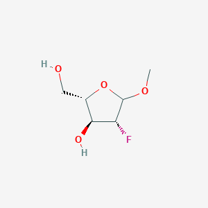 Chemical structure of (2S,3S,4R)-4-fluoro-2-(hydroxymethyl)-5-methoxytetrahydrofuran-3-ol