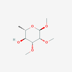Chemical structure of (2S,3S,4R,5R,6R)-4,5,6-trimethoxy-2-methyloxan-3-ol