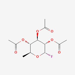 Chemical structure of 2,3,4-Tri-O-acetyl-alpha-L-fucopyranosyl fluoride
