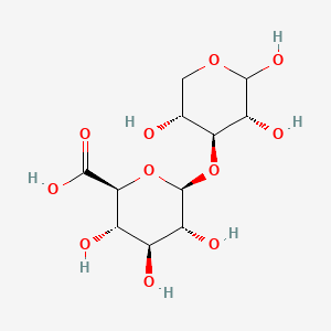 Chemical structure of 3-O-beta-D-Glucopyranuronosyl-D-xylose