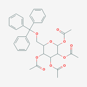 Chemical structure of [4,5,6-Triacetyloxy-2-(trityloxymethyl)oxan-3-yl] acetate