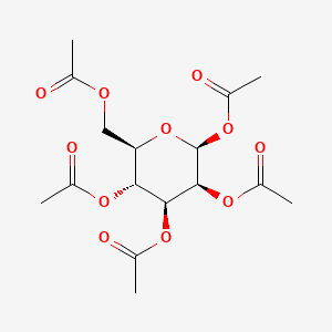 Chemical structure of beta-D-Galactopyranose pentaacetate