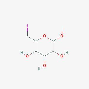 Chemical structure of 2-(Iodomethyl)-6-methoxyoxane-3,4,5-triol