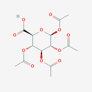 Chemical structure of 1,2,3,4-Tetra-O-acetyl-beta-D-glucuronic Acid