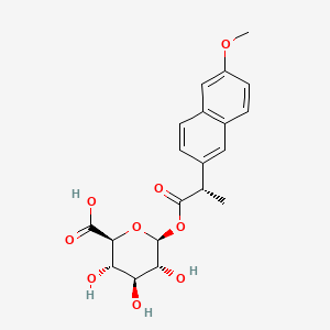 Chemical structure of Naproxen glucuronide, (S)-