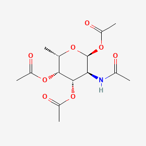 Chemical structure of 2-Acetamido-1,3,4-tri-O-acetyl-2-deoxy-alpha-L-fucopyranose