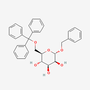 Chemical structure of Benzyl 6-O-trityl-alpha-D-mannopyranoside