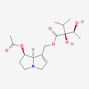 Chemical structure of (2S,4R)-1-((S)-2-((Cyclopentyloxy)carbonyl)-3,3-dimethylbutanoyl)-4-hydroxypyrrolidine-2-carboxylic acid
