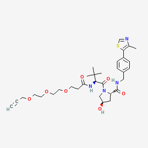 Chemical structure of (S,R,S)-AHPC-CO-PEG3-propargyl